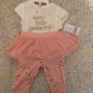 Carters “Daddy’s little princess” bodysuit w/tutu
